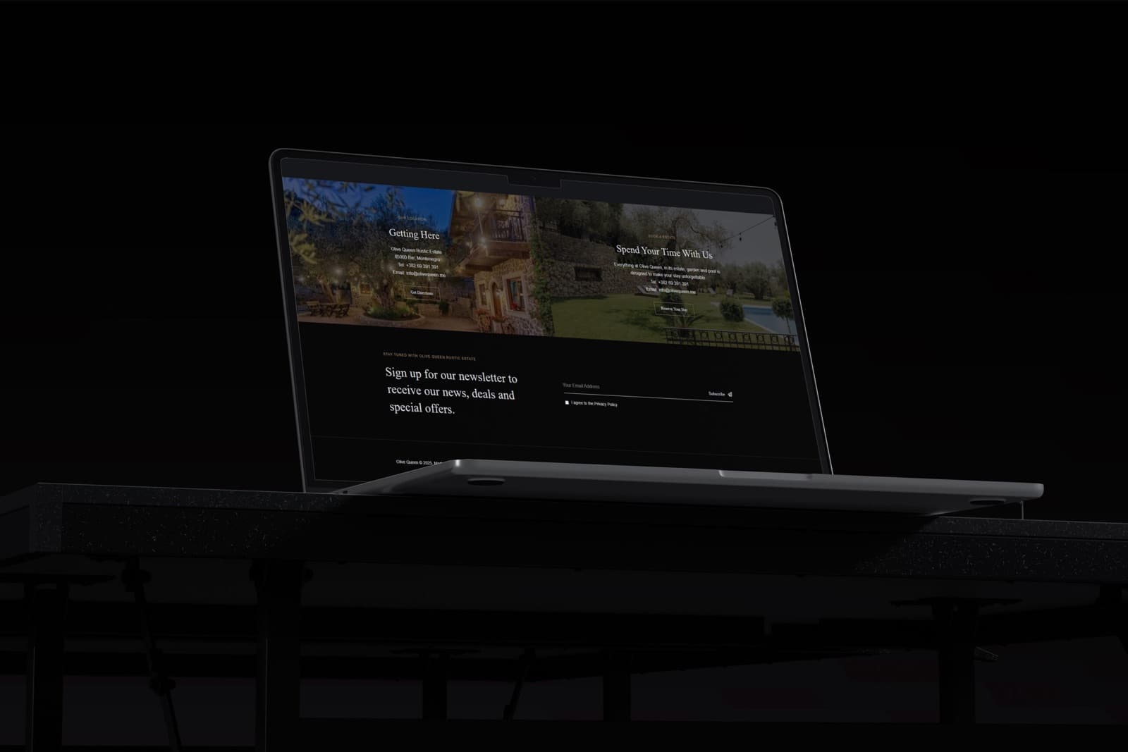 Sajt OliveQueen na laptopu i telefonu - Culin projekat